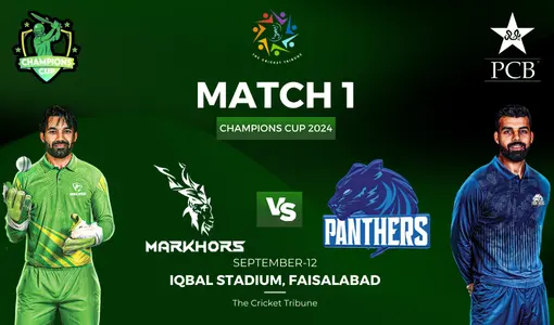 Champions One-Day Cup 2024 match 1 Markhors vs Panthers